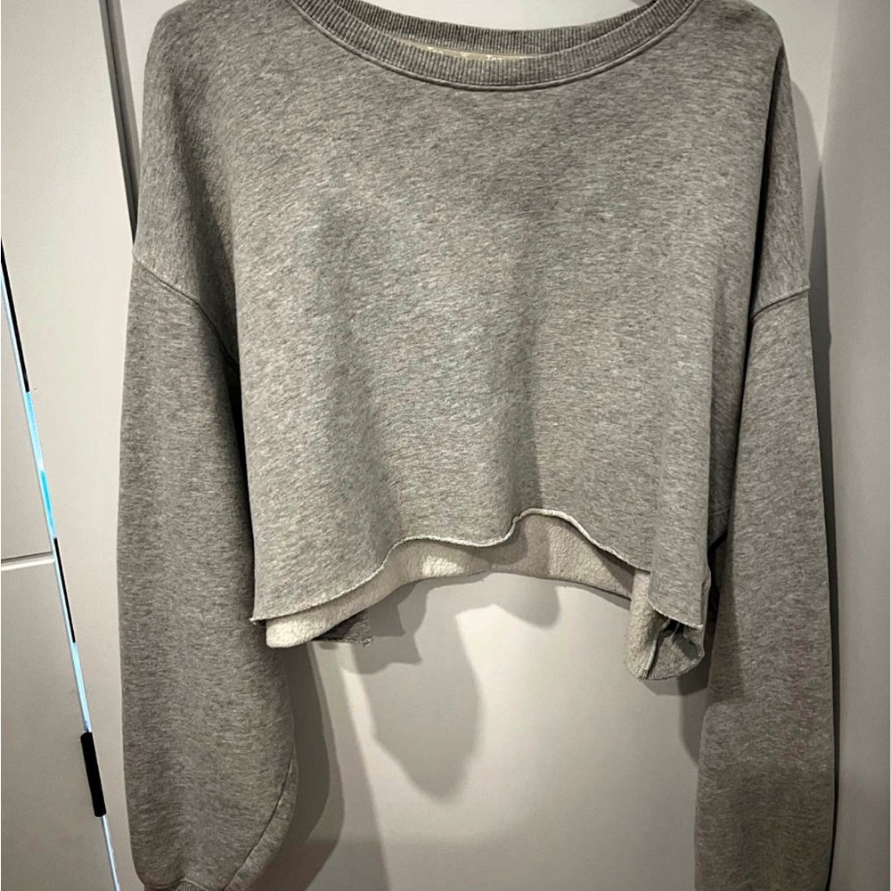 TNA Heather Gray Cropped Sweatshirt